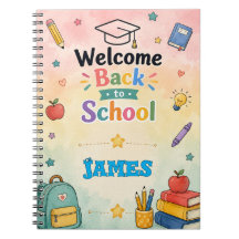Personalized Welcome Back to School Notebook