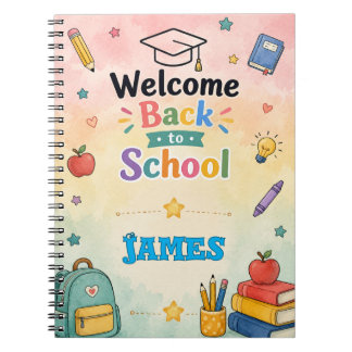 Personalized Welcome Back to School Notebook
