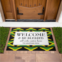Personalized | WELCOME BE BLESSED | Jamaican Flag