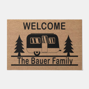 Personalized Welcome Camping Mat, Unique  Doormat