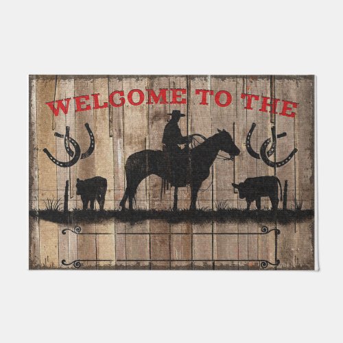 Personalized Welcome Door Mat Farmhouse Porch Mat