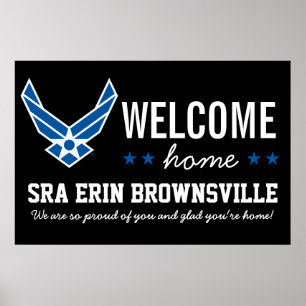 Personalized Welcome Home Airman Poster