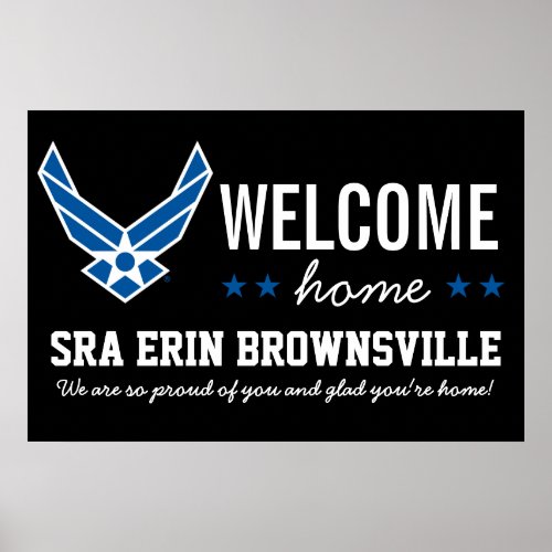 Personalized Welcome Home Airman Poster