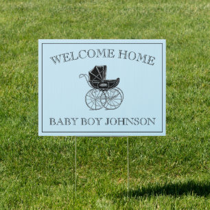Personalized Welcome Home Baby Yard Sign