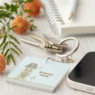 Personalized Welcome Home Keychain