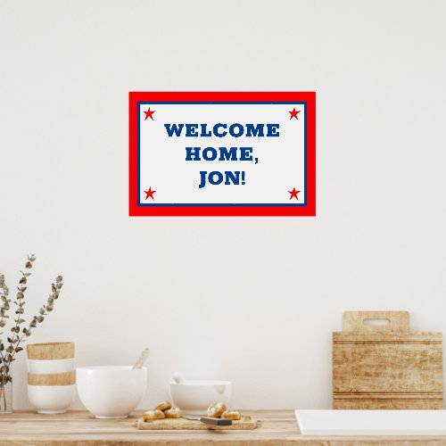 Personalized Welcome Home Poster