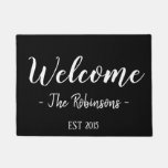 Personalized Welcome Script Modern Doormat at Zazzle