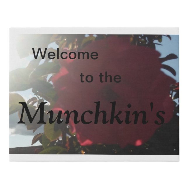 Personalized Welcome Sign (Front)