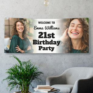 Personalized Welcome Sign 21st Birthday Girl Photo