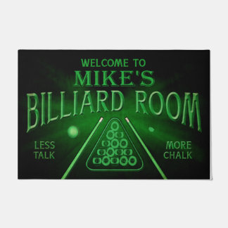 Personalized Welcome To Billiard Room Doormat