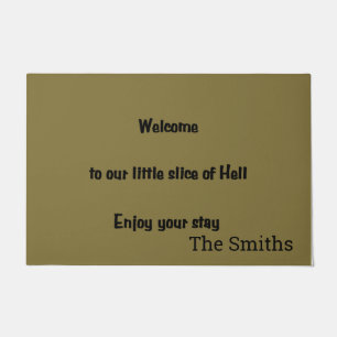 Personalized Welcome to Hell Doormat