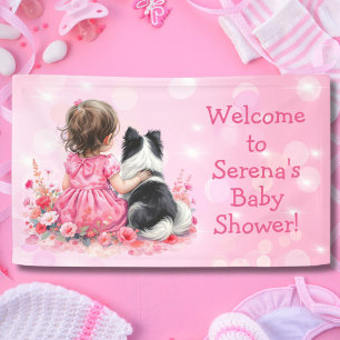Personalized Welcome to our Baby Shower Pink Banner