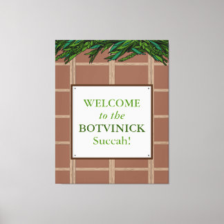 Personalized - Welcome to Succah Canvas Print