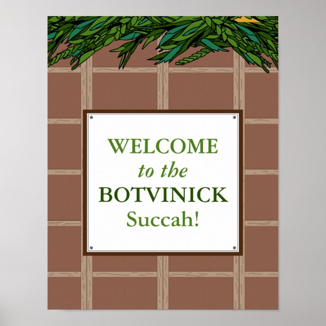 Personalized - Welcome to Succah  Poster (Front)
