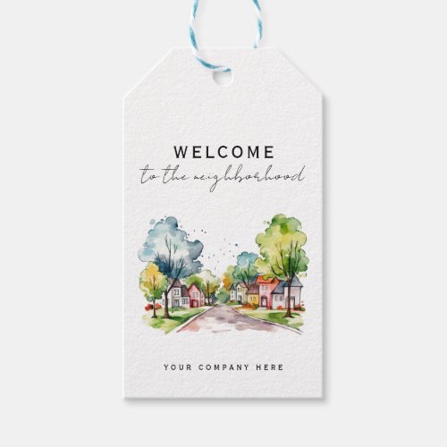 Personalized Welcome to the Neighborhood Logo Gift Tags