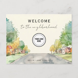 Personalized Welcome to the Neighborhood Logo  Postcard