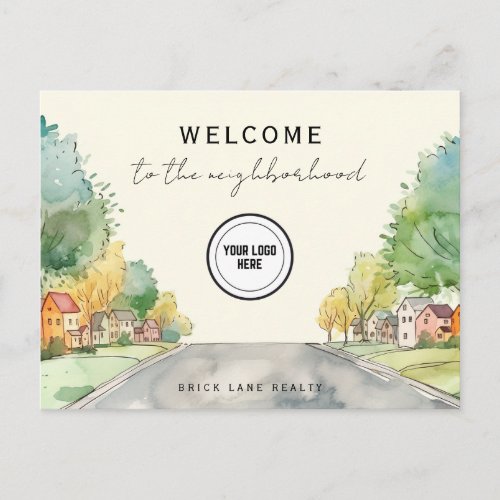 Personalized Welcome to the Neighborhood Logo  Postcard