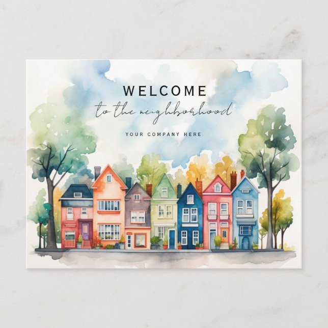 Personalized Welcome to the Neighborhood Realty Postcard (Front)