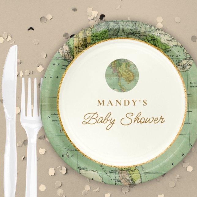 Personalized Welcome to the World Baby Shower Paper Plates (Creator Uploaded)