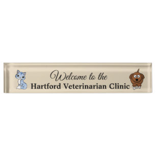 Personalized Welcome Veterinarian Name Plate Sign