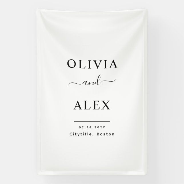  Personalized Welcome Wedding  Banner (Vertical)