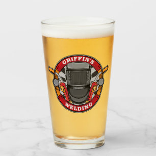 Personalized Welder Metal Fabricator Welding Shop Glass