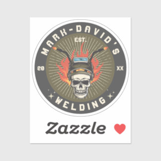 Personalized Welder Metal Worker Welding Workshop Sticker