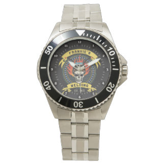 Personalized Welder Skull Worker Welding Workshop Watch