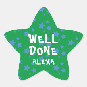 Personalized Well Done Teacher Encouragement  Star Sticker