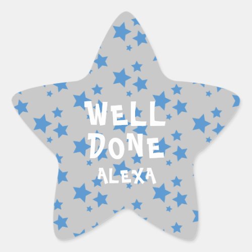 Personalized Well Done Teacher Encouragement Stars Star Sticker