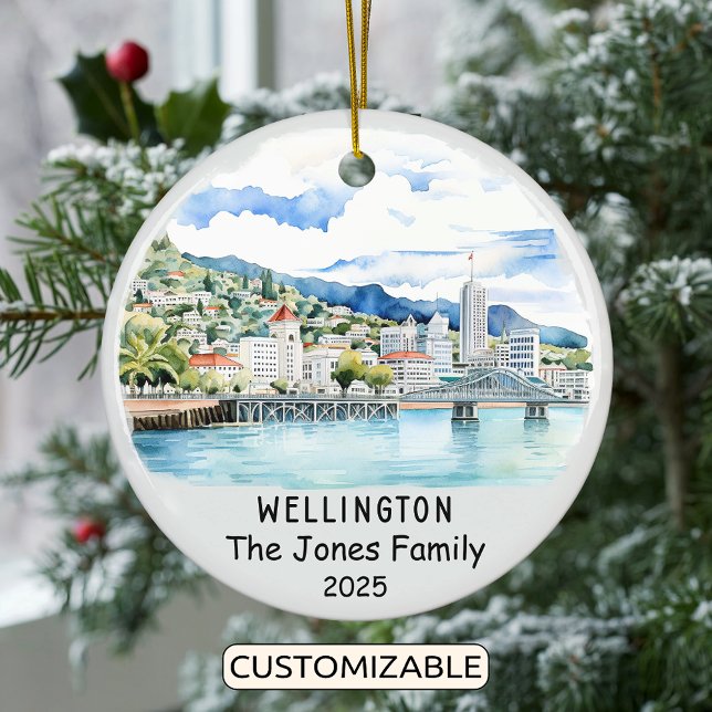 Personalized Wellington Ornament, New Zealand Ceramic Ornament (Creator Uploaded)