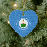 Personalized Welsh Angel Hanukkah Flag Ceramic Ornament<br><div class="desc">Design features an angel, wearing the flag of Wales, flying in a white circle of squiggly squares. The background shows blue squiggly squares for Hanukkah celebrations. Above the angel are the words WELSH HANUKKAH ANGEL and a space for the year. Below, add a name to personalize or to create a...</div>