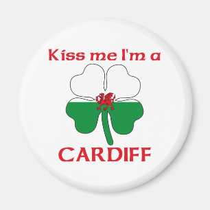 Personalized Welsh Kiss Me I'm Cardiff Magnet