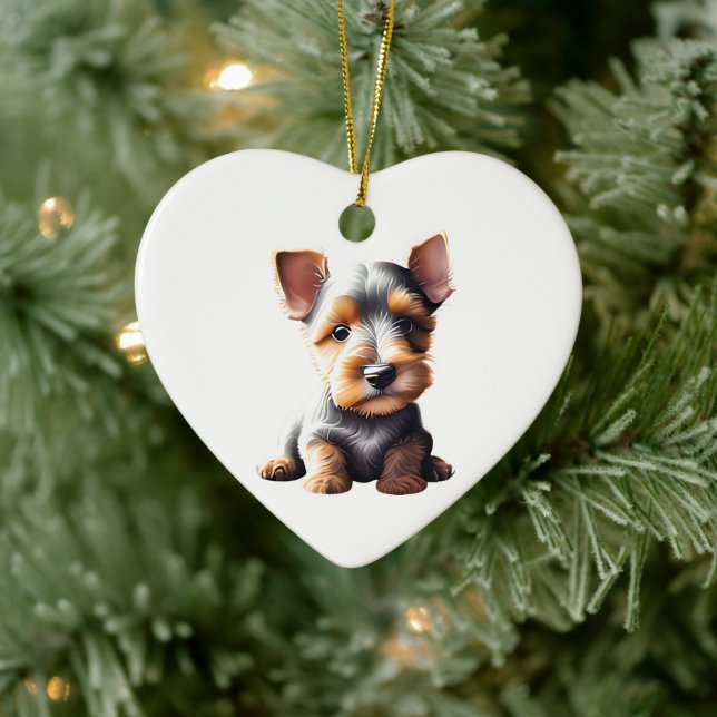 Personalized Welsh Terrier Puppy Ceramic Ornament (Tree)