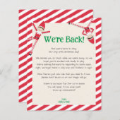 Personalized "We're Back!" Elf Welcome Letter (Front/Back)