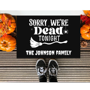 Personalized We're Dead Tonight Doormat