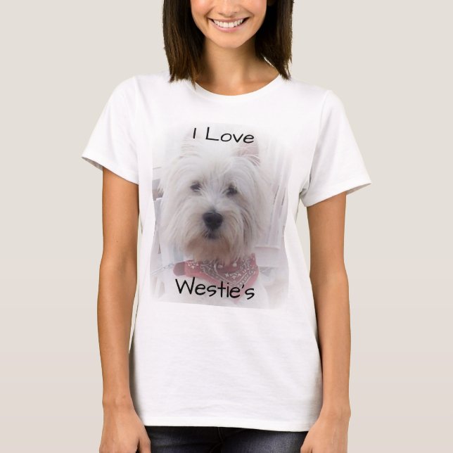 Personalized West Highland Terrier Design T-Shirt (Front)