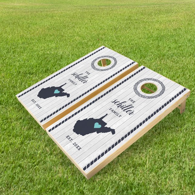 Personalized West Virginia Family Name Cornhole Set (Creator Uploaded)