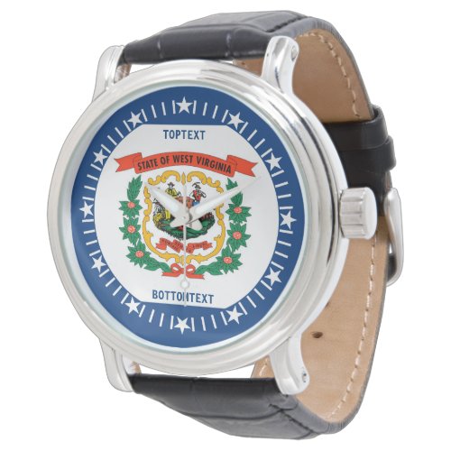 Personalized West Virginia State Flag Design Watch