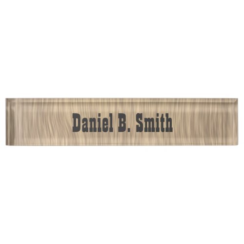 Personalized Western Faded Wood Look Nameplate
