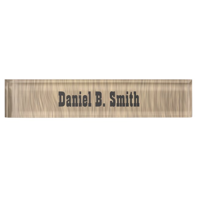 Personalized Western Faded Wood Look Nameplate (Front)