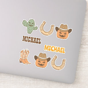 Personalized Western Halloween Fun Set  Sticker