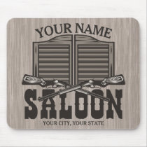 Personalized Western Rifle Guns Old Saloon Bar Mouse Pad