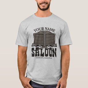 Personalized Western Rifle Guns Old Saloon Bar T-Shirt