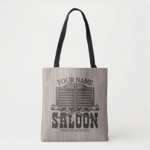 Personalized Western Rifle Guns Old Saloon Bar  Tote Bag