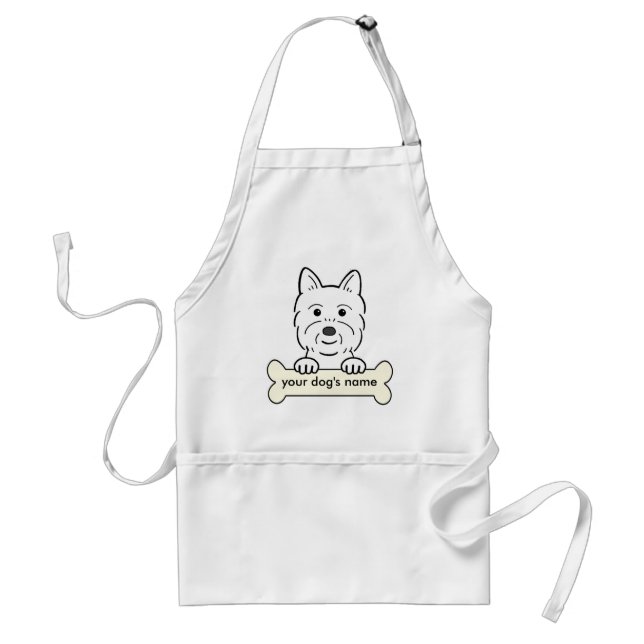 Personalized Westie Adult Apron (Front)