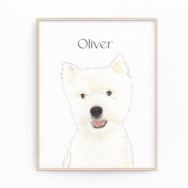 Personalized Westie West Highland Terrier Art Photo Print (Creator Uploaded)