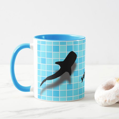 Personalized Whale Shark in Swimming Pool  Mug