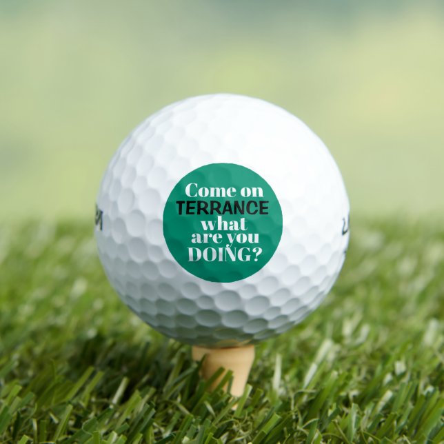 Personalized What Are You Doing Funny Golf Balls (Insitu Tee)