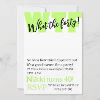 Funny 40th birthday deals invitations